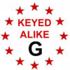 ASEC PADLOCK Keyed Alike G