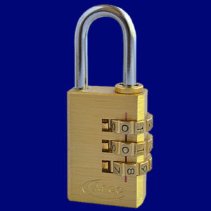 ASEC 3-Wheel Combination Padlock | NEXT DAY | DeskKeys.Biz