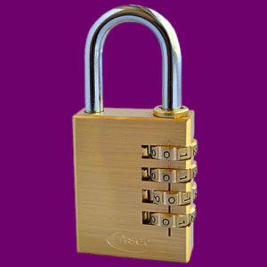 ASEC 4-Wheel Combination Padlock | NEXT DAY | DeskKeys.Biz