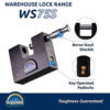 WS75S Elite Container Padlock | NEXT DAY | DeskKeys.Biz