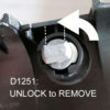 Unlock to Remove with Remover Key D1251