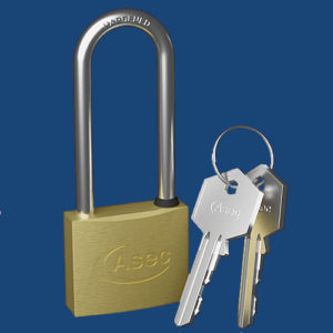 40mm Long-Shackle Brass Padlock | NEXT DAY | DeskKeys.Biz